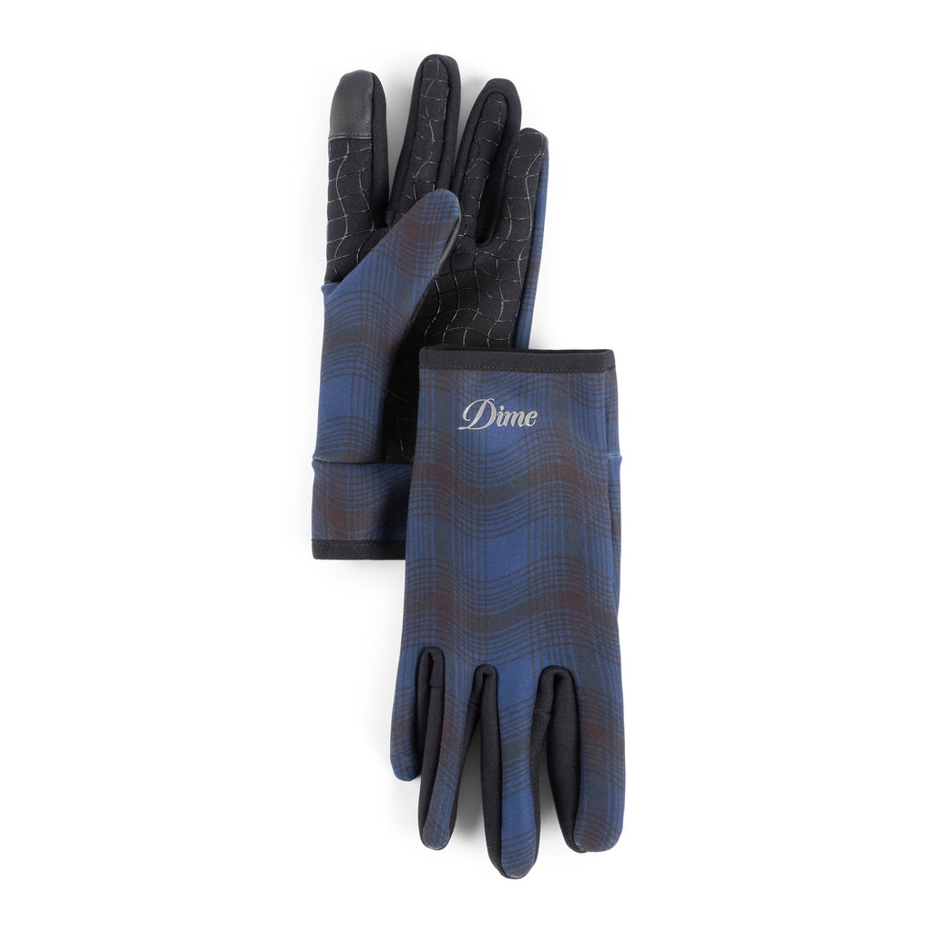 Dime City Plaid Gloves (Navy)