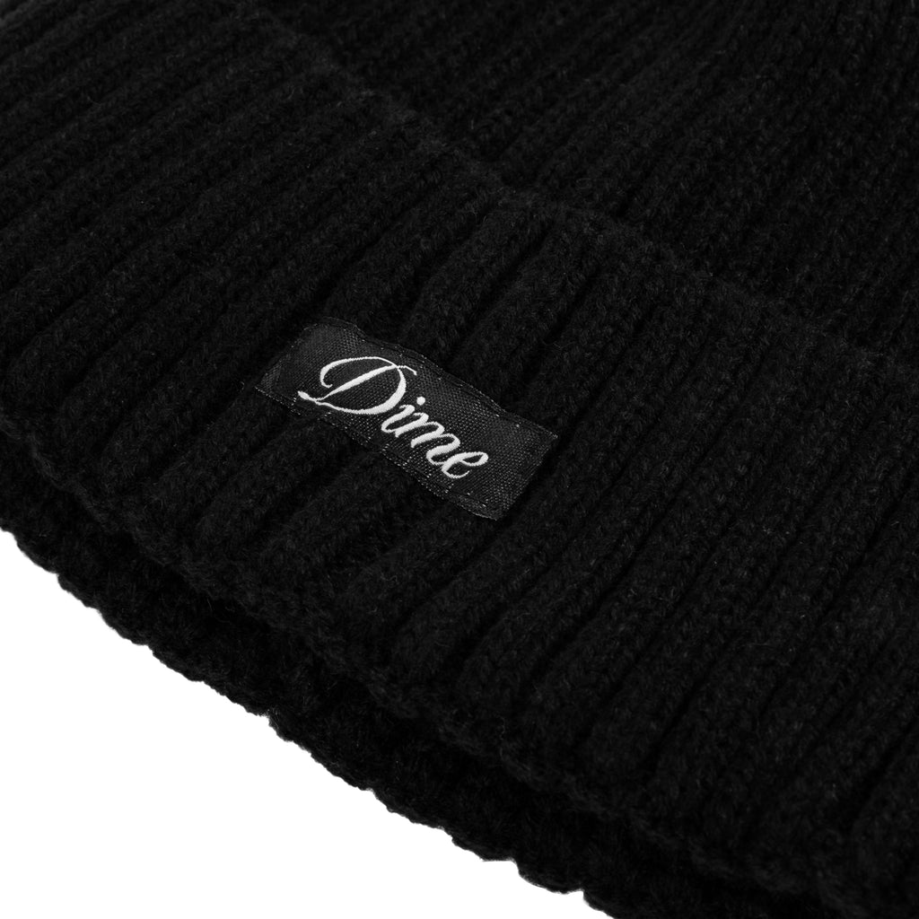 Dime Cursive Fold Beanie (Black)