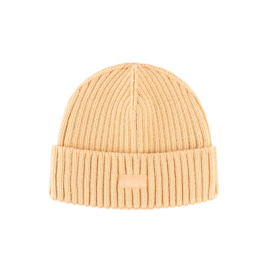 Dime Cursive Fold Beanie (Light Yellow)