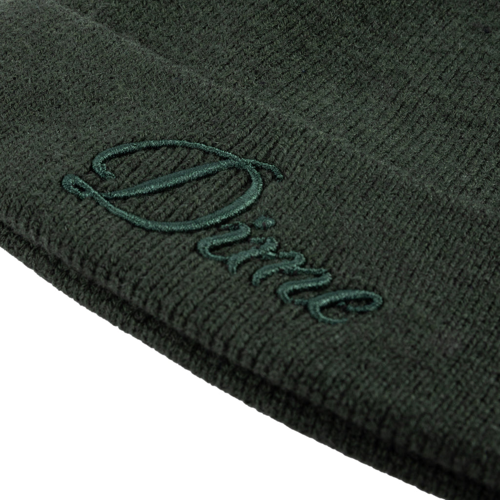 Dime Cursive Wool Fold Beanie (Green)