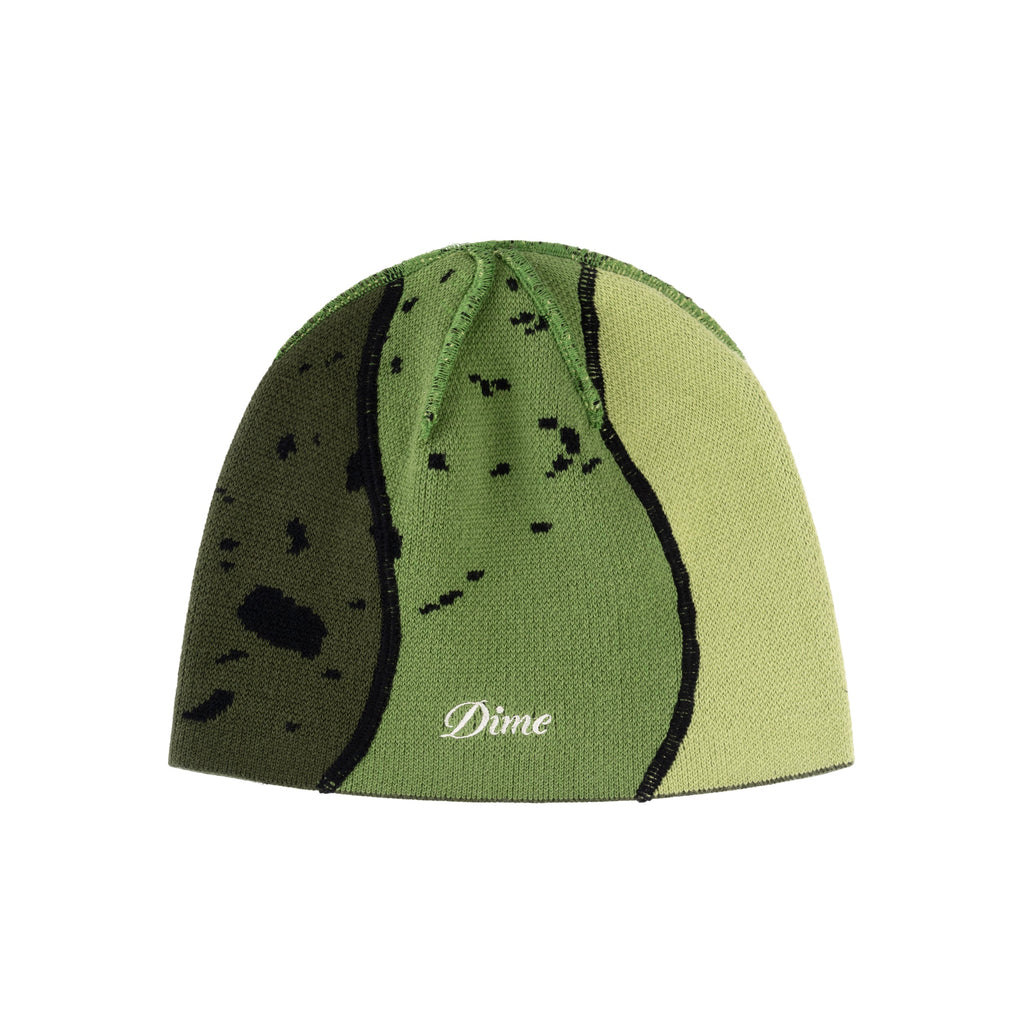 Dime Reverse Stitch Skully Beanie (Green)