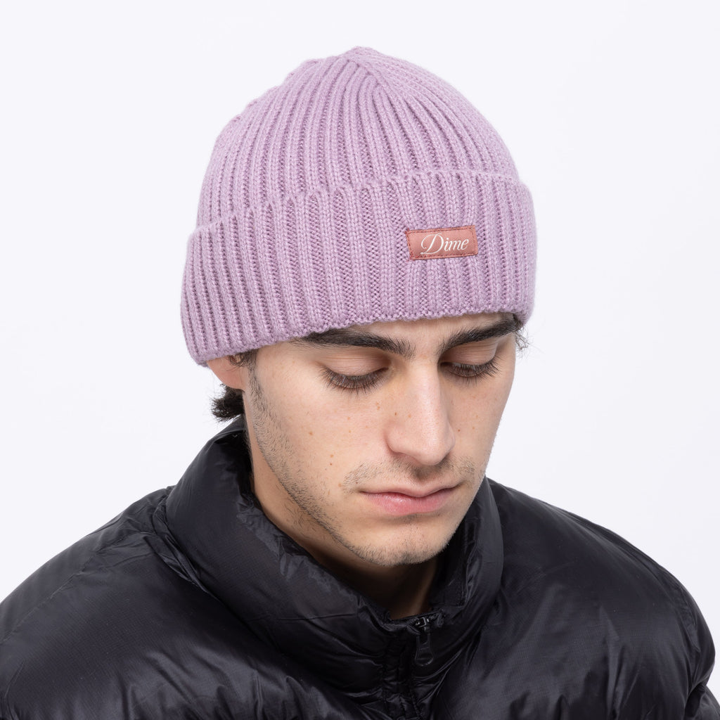 Dime Cursive Fold Beanie (Pink)