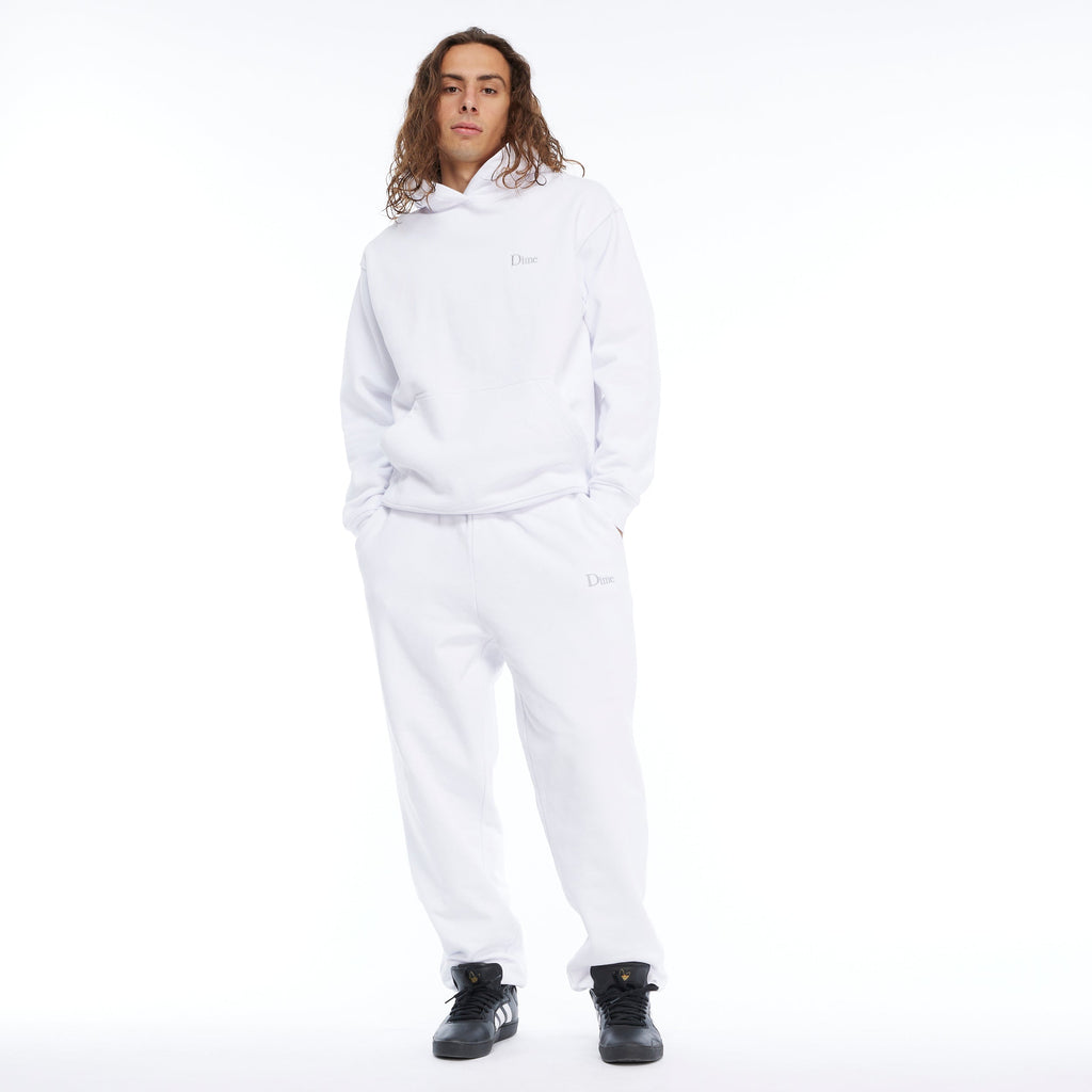 Dime Classic Small Logo Sweatpants (White)