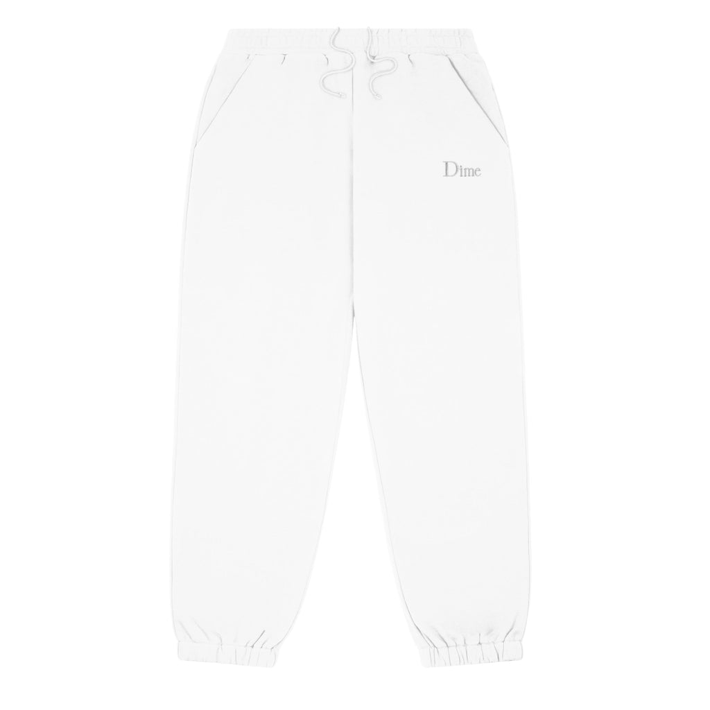 Dime Classic Small Logo Sweatpants (White)