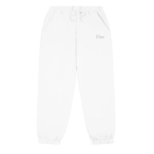 Dime Classic Small Logo Sweatpants (White)